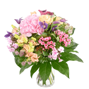 Féérie : Création champêtre rose, bleue, pêche et parme