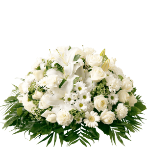 Fleurs Enterrement Interflora : Coussin funéraire de fleurs blanches