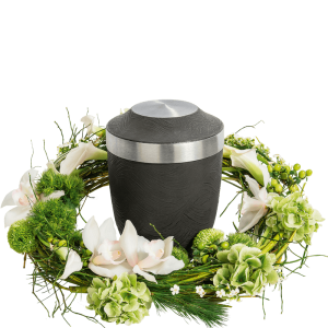 Couronne végétale pour urne funéraire - Fleurs Crémation