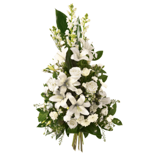 Gerbe Hommage blanc - Fleurs Deuil Interflora - Livraison Enterrement