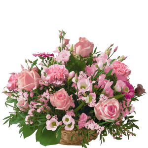 Fleurs Deuil Interflora - Cérémonie rose - Livraison Enterrement
