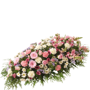 Raquette de fleurs pastel - Fleurs Deuil Interflora - Livraison Enterrement