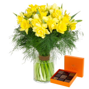 Bouquet de Jonquilles et Chocolats - Livraison Fleurs Interflora - Idée Cadeau