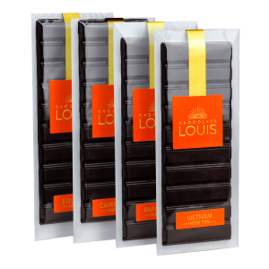 Découverte origine chocolat noir - Chocolats-Louis - Tablettes au chocolat noir