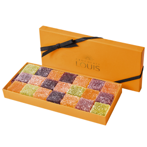 Coffret de pâtes de fruits X 21 - Chocolats Louis - Livraison par Chronopost - L'atelier Interflora - Interflora