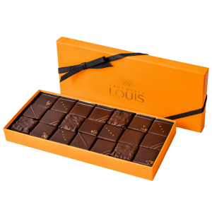 Coffret pralinés chocolat noir X 21 - Chocolats Louis - Livraison par Chronopost - L'atelier Interflora - Interflora