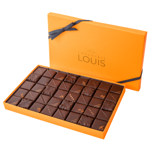 Coffret pralinés chocolat noir X 40 - Chocolats Louis - Livraison par Chronopost - L'atelier Interflora - Interflora