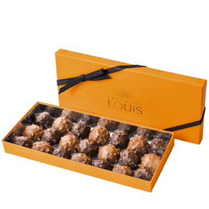Coffret rochers chocolat noir et lait X 21 - Chocolats Louis - Livraison par Chronopost - L'atelier Interflora - Interflora
