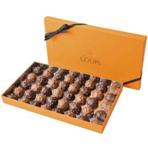 Coffret rochers chocolat noir et lait X 40 - Chocolats Louis - Livraison par Chronopost - L'atelier Interflora - Interflora
