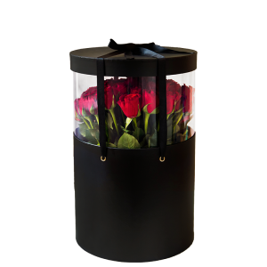 Brassée passion et sa boite à chapeau - Livraison par Chronopost - L'atelier Interflora - Interflora