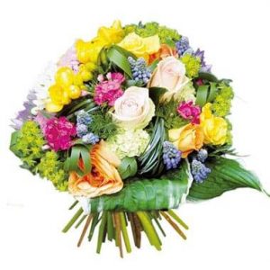 Bouquet de fleurs multicolore Fougue