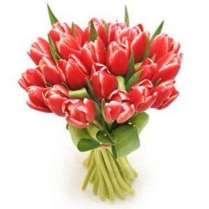 Bouquet de tulipes rouges Perle Douce