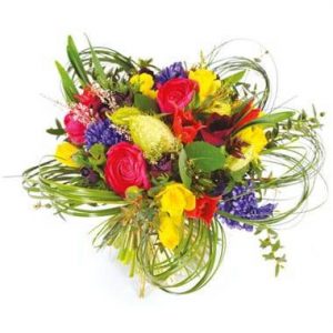 Bouquet rond coloré Sourire